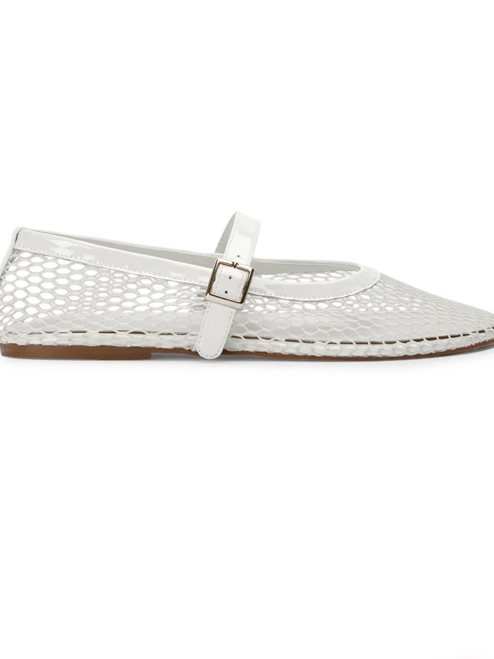 Tony Bianco Mia White Mesh/Patent Flats | 9